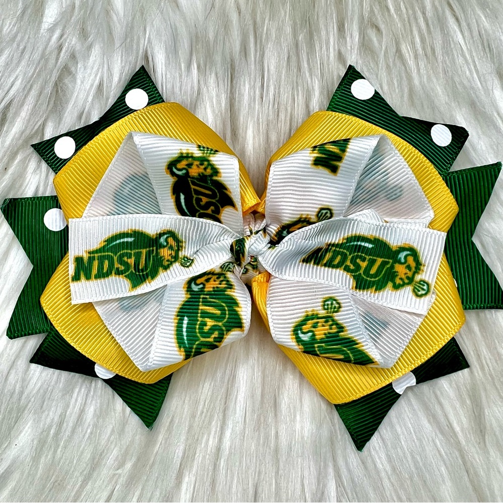 🎀 North Dakota State Thundering Herd Hair Bow Clip 🎀